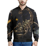 Watercolor Scorpio Zodiac Sign Print Men's Bomber Jacket