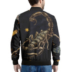 Watercolor Scorpio Zodiac Sign Print Men's Bomber Jacket