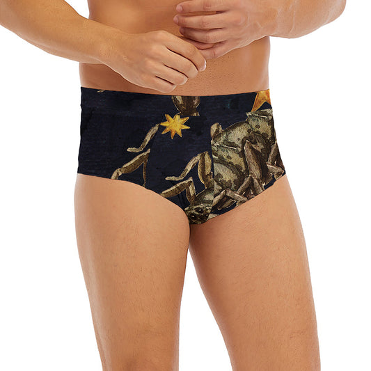Watercolor Scorpio Zodiac Sign Print Men's Briefs