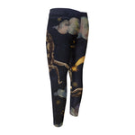 Watercolor Scorpio Zodiac Sign Print Men's Compression Pants