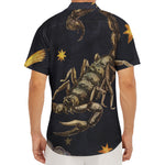 Watercolor Scorpio Zodiac Sign Print Men's Deep V-Neck Shirt