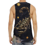 Watercolor Scorpio Zodiac Sign Print Men's Muscle Tank Top