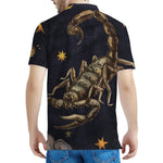 Watercolor Scorpio Zodiac Sign Print Men's Polo Shirt