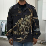 Watercolor Scorpio Zodiac Sign Print Men's Shirt Jacket