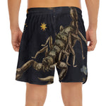 Watercolor Scorpio Zodiac Sign Print Men's Split Running Shorts