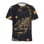 Watercolor Scorpio Zodiac Sign Print Men's Sports T-Shirt