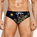 Watercolor Scorpio Zodiac Sign Print Men's Swim Briefs