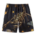 Watercolor Scorpio Zodiac Sign Print Men's Swim Trunks