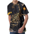 Watercolor Scorpio Zodiac Sign Print Men's Velvet T-Shirt