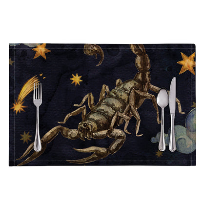 Watercolor Scorpio Zodiac Sign Print Placemat