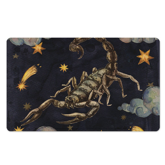 Watercolor Scorpio Zodiac Sign Print Polyester Doormat