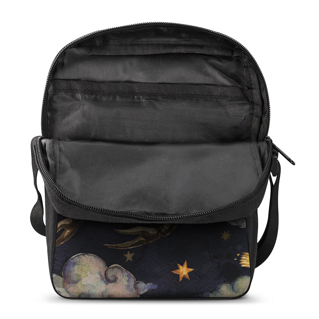 Watercolor Scorpio Zodiac Sign Print Rectangular Crossbody Bag
