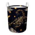Watercolor Scorpio Zodiac Sign Print Round Laundry Basket
