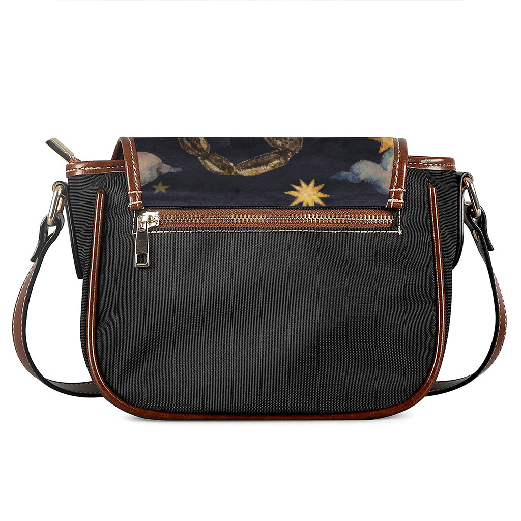 Watercolor Scorpio Zodiac Sign Print Saddle Bag