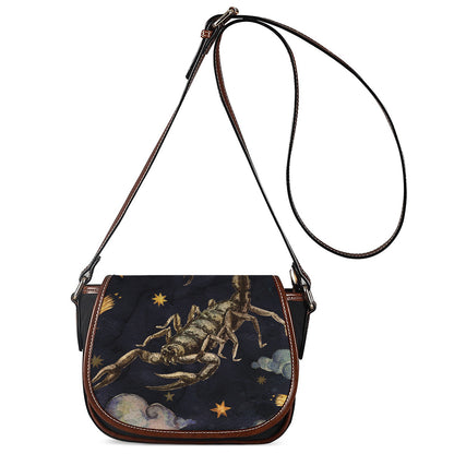 Watercolor Scorpio Zodiac Sign Print Saddle Bag