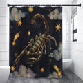 Watercolor Scorpio Zodiac Sign Print Shower Curtain