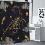 Watercolor Scorpio Zodiac Sign Print Shower Curtain