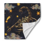 Watercolor Scorpio Zodiac Sign Print Silk Bandana