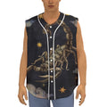 Watercolor Scorpio Zodiac Sign Print Sleeveless Baseball Jersey