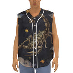 Watercolor Scorpio Zodiac Sign Print Sleeveless Baseball Jersey