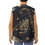 Watercolor Scorpio Zodiac Sign Print Sleeveless Baseball Jersey