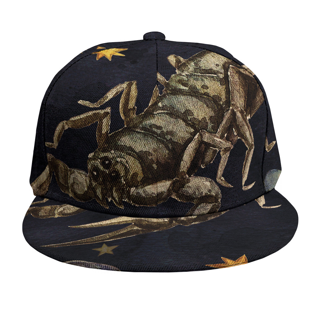 Watercolor Scorpio Zodiac Sign Print Snapback Cap