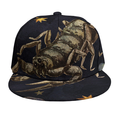 Watercolor Scorpio Zodiac Sign Print Snapback Cap