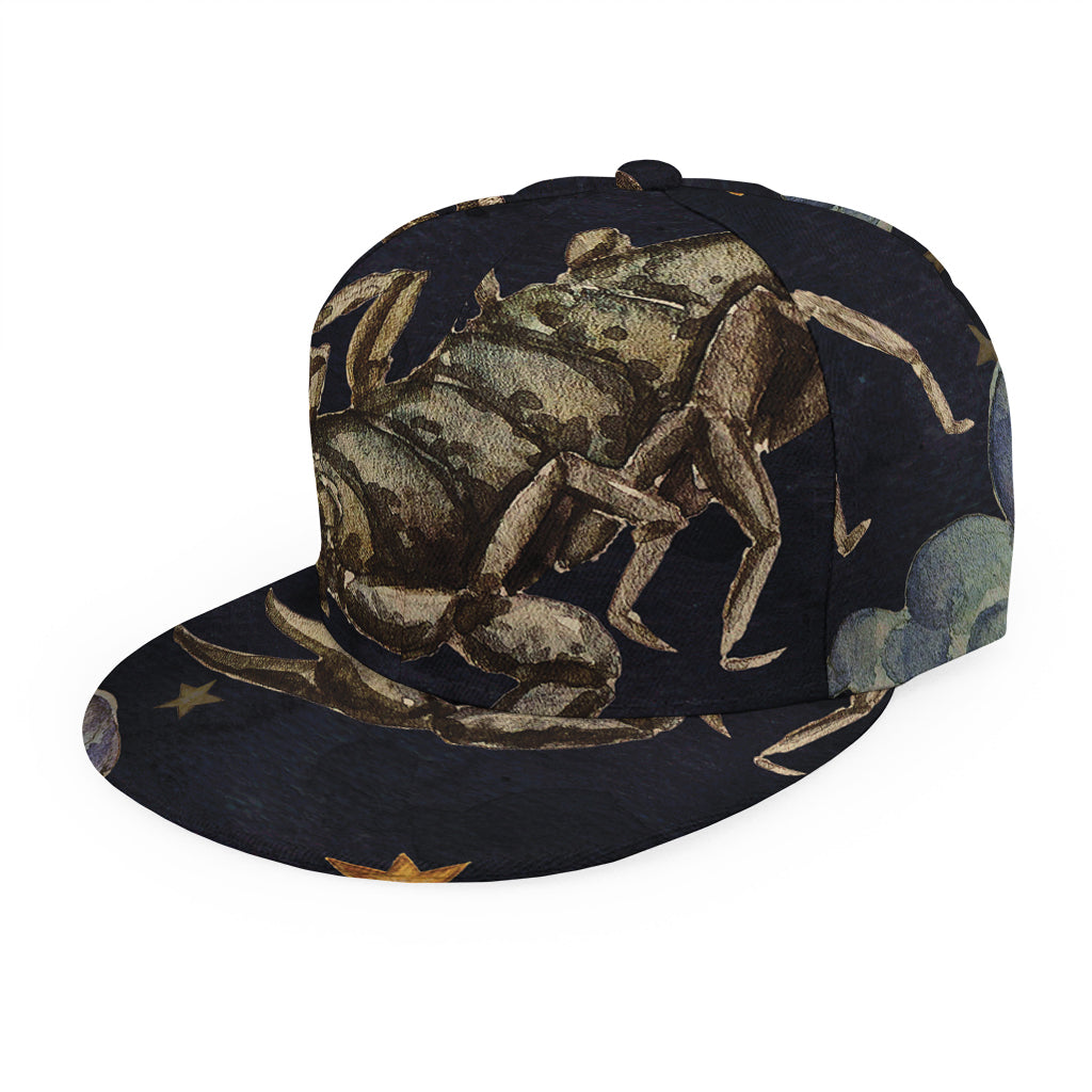 Watercolor Scorpio Zodiac Sign Print Snapback Cap