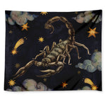Watercolor Scorpio Zodiac Sign Print Tapestry