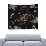 Watercolor Scorpio Zodiac Sign Print Tapestry