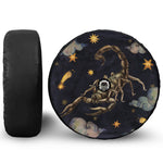 Watercolor Scorpio Zodiac Sign Print Tire Cover With Camera Hole