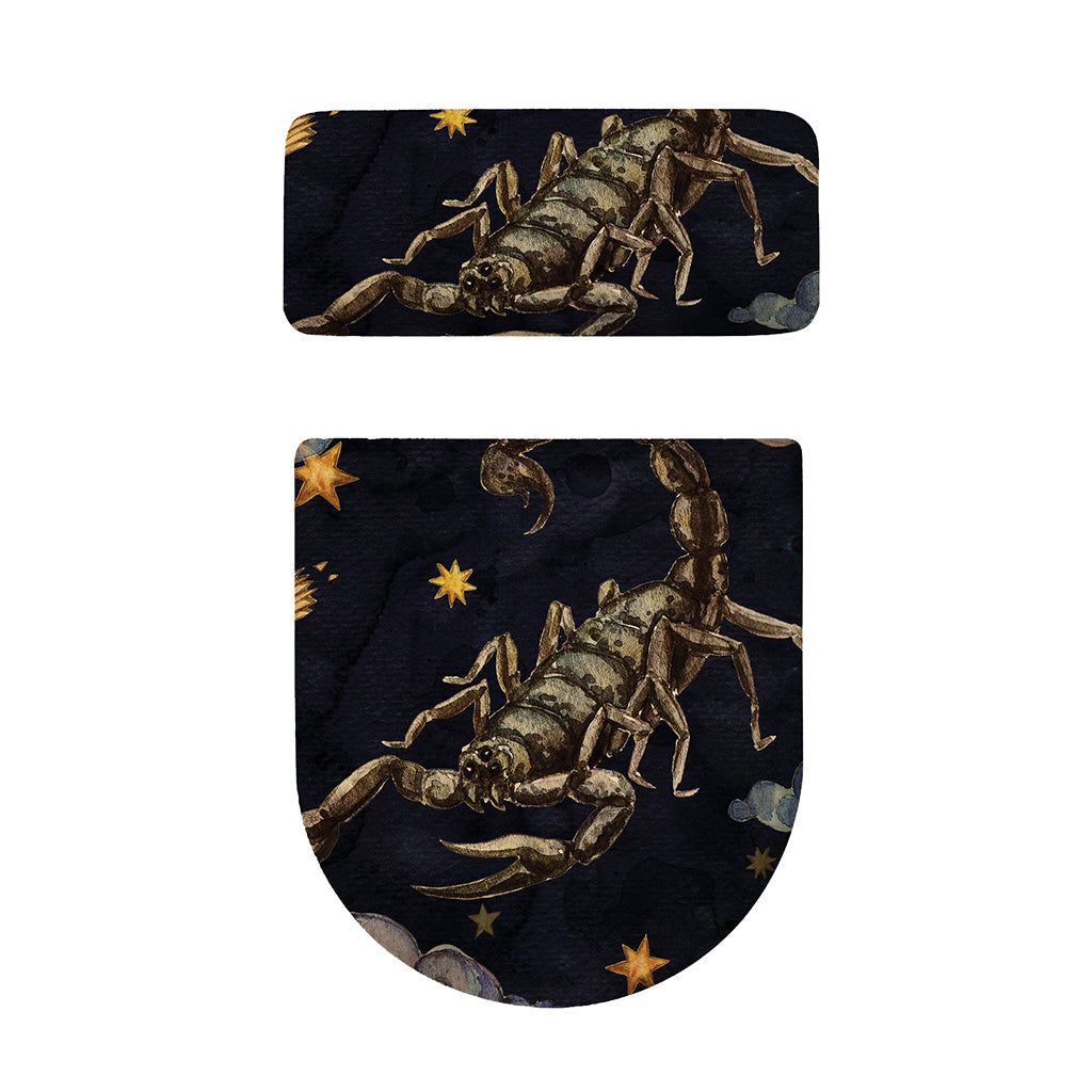 Watercolor Scorpio Zodiac Sign Print Toilet Lid And Tank Cover Set