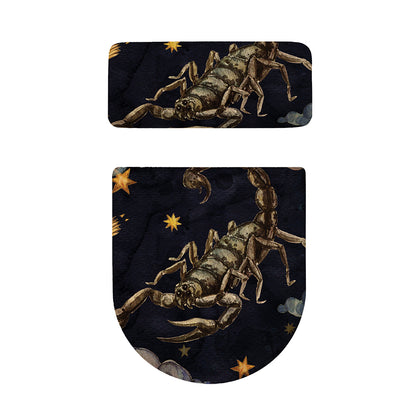 Watercolor Scorpio Zodiac Sign Print Toilet Lid And Tank Cover Set