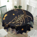 Watercolor Scorpio Zodiac Sign Print Waterproof Round Tablecloth