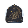 Watercolor Scorpio Zodiac Sign Print White Mesh Trucker Hat