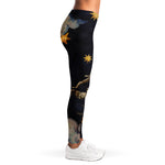 Watercolor Scorpio Zodiac Sign Print Women's Leggings