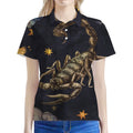Watercolor Scorpio Zodiac Sign Print Women's Polo Shirt