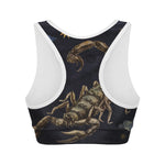Watercolor Scorpio Zodiac Sign Print Women's Sports Bra