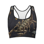 Watercolor Scorpio Zodiac Sign Print Women's Sports Bra