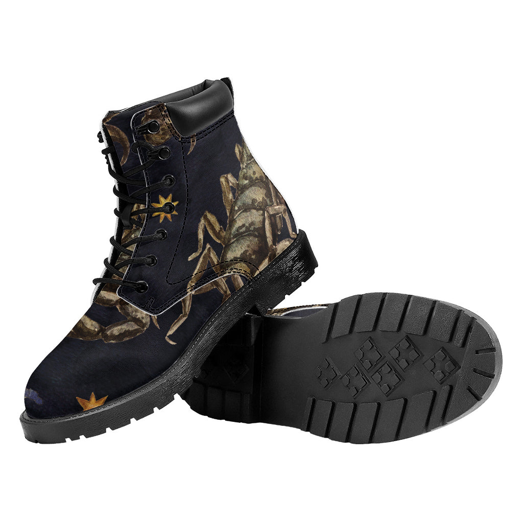 Watercolor Scorpio Zodiac Sign Print Work Boots