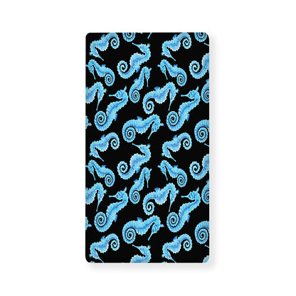 Watercolor Seahorse Pattern Print Baby Crib Sheet
