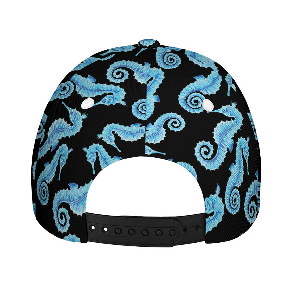 Watercolor Seahorse Pattern Print Baseball Cap