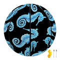 Watercolor Seahorse Pattern Print Basketball