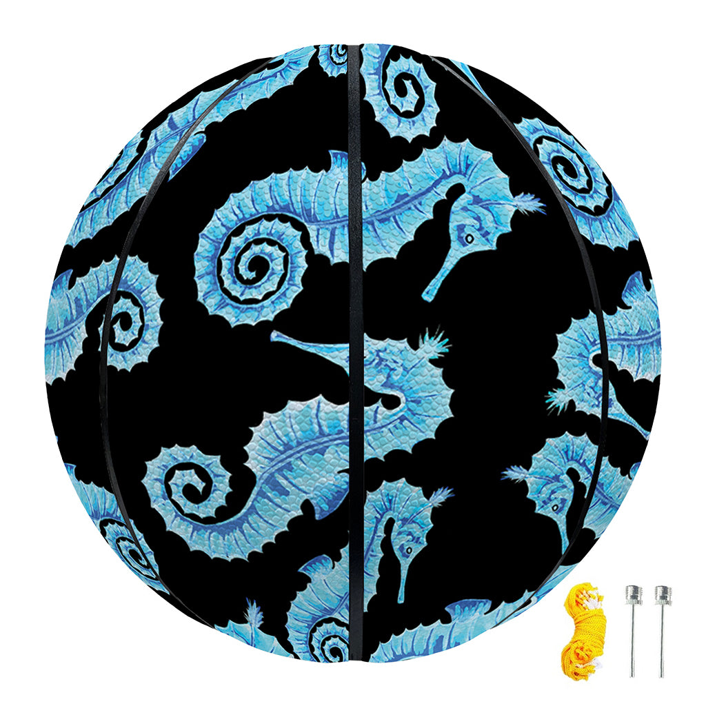 Watercolor Seahorse Pattern Print Basketball