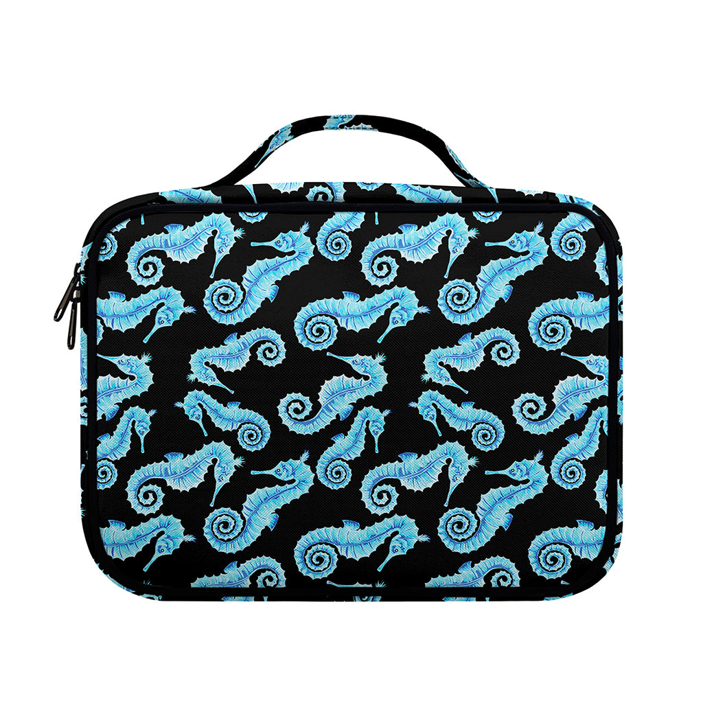 Watercolor Seahorse Pattern Print Briefcase Bible Bag