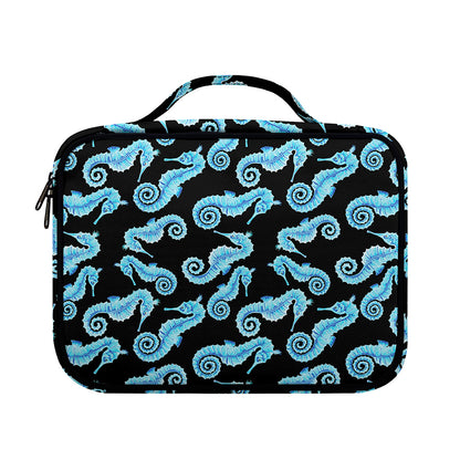 Watercolor Seahorse Pattern Print Briefcase Bible Bag