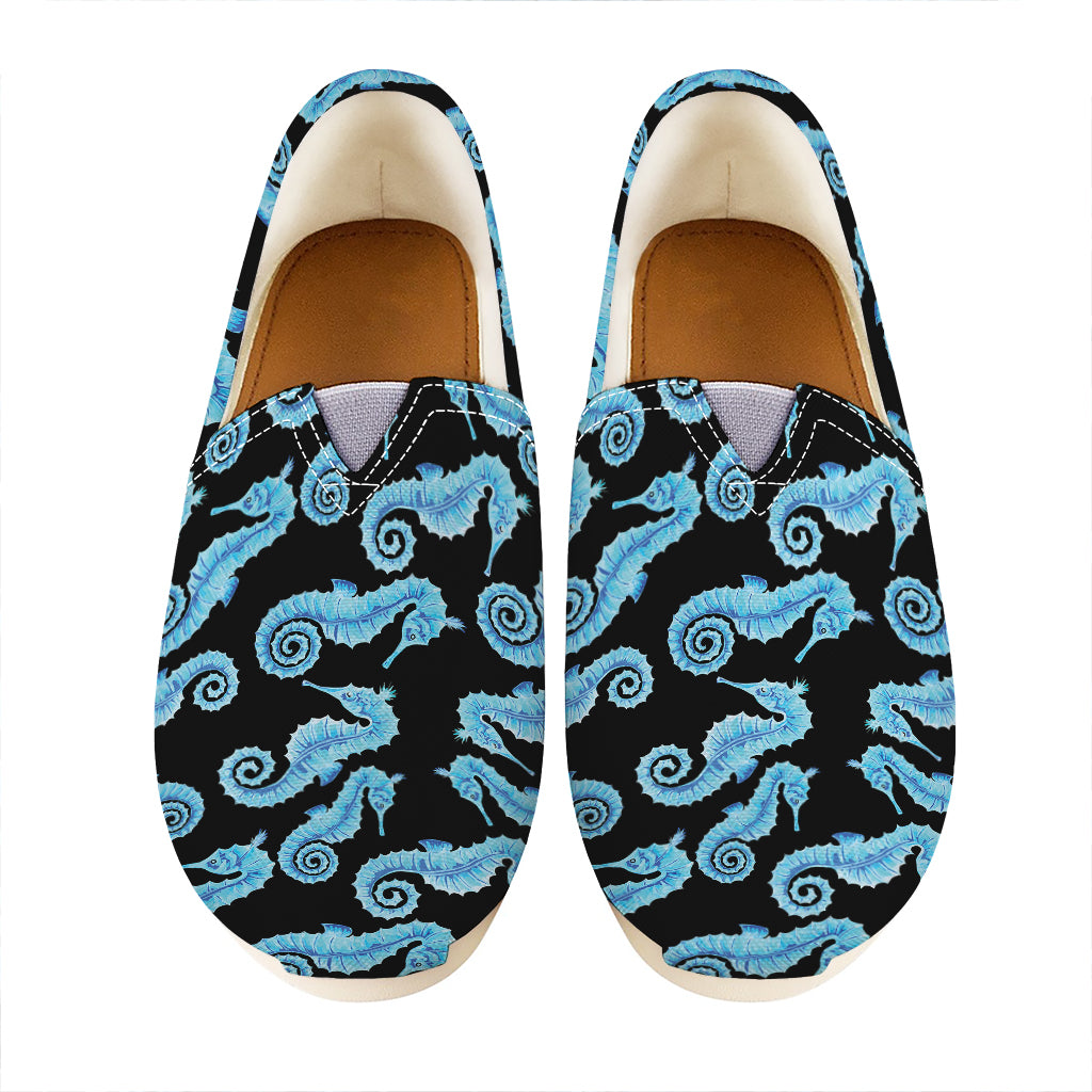 Watercolor Seahorse Pattern Print Casual Shoes
