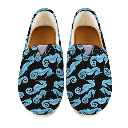 Watercolor Seahorse Pattern Print Casual Shoes