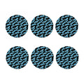Watercolor Seahorse Pattern Print Coaster Set