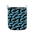 Watercolor Seahorse Pattern Print Collapsible Laundry Basket